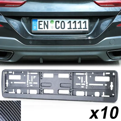 Produktbild von CARBON OPTIK 10x Premium Kennzeichenhalter Nummernschild Halter robust