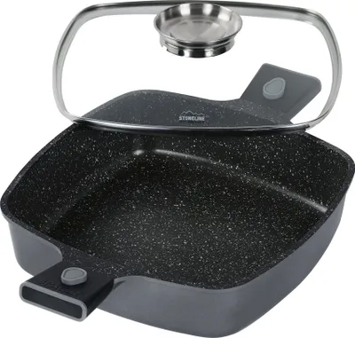 Produktbild von STONELINE® SMART Servierpfanne Eckig 28 cm | mit Deckel