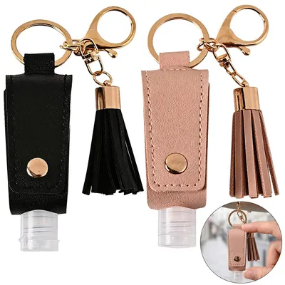 Produktbild von 2er-Set Reise-Handdesinfektionsmittel Schlüsselanhänger,30 ml wiederbefüllbare Flaschen,ideal für Outdoor,Rucksack,Fitness,für Seife, Lotion, Shampoo