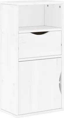 Produktbild von Beistellschrank mit Schublade ODDA Weiß Massivholz Kiefer