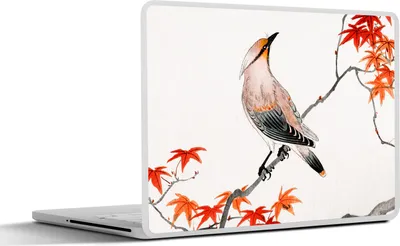 Produktbild von MuchoWow® Laptop Aufkleber Sticker Cover Japanischer Ahorn - Baum - Vögel 36.5x27.5 cm - Laptop-Sticker