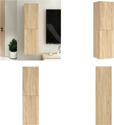 Zdjęcie produktu dla vidaXL Szafka pod TV dąb sonoma 30,5x30x110 cm materiał drewnopochodny - Szafka pod TV - Szafki pod TV - Wisząca szafka pod TV - Wiszące szafki pod TV