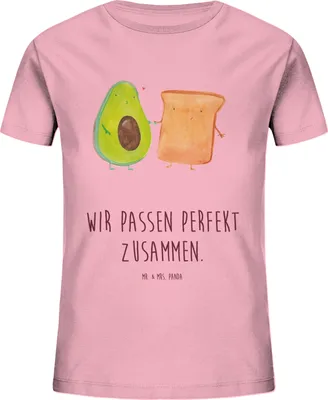 Produktbild von Mr. & Mrs. Panda Kleinkinder T-Shirt Avocado Toast 9-11 Jahre (134/146) - Baumwolle Pink - Geschenk, Teenager, Kindershirt, Toastbrot, Baumwolle Kinder, Freund, Freundin