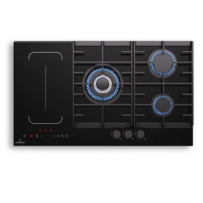Obrázok produktu pre Klarstein dvojitá indukčná a plynová varná doska - výkonná 11,2 kW indukčná varná doska s posuvníkom - obsahuje liatinovú podperu a energeticky úsporný dizajn pre vašu kuchyňu