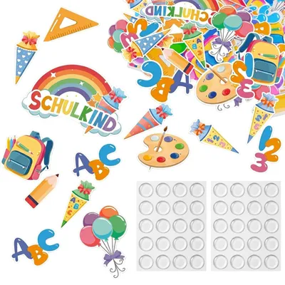 Konfetti-Set zur Einschulung, 120 Stück, Tischdeko