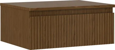 Obrázok produktu pre Mexen Rivel toaletný stolík 60 cm s pracovnou doskou, 1 zásuvka, rebrovaný, orech - 91A20-06023-1-BFC86