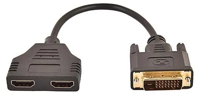 Obrázek produktu pro Adaptér DVI na HDMI, konektor DVI-D (24+1) na 2 výstupy HDMI