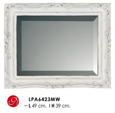 Zdjęcie produktu dla Casa Padrino Barokowe lustro ścienne antyczny biały H 49 cm W 39 cm - Szlachetny i wspaniały - Lustro w stylu antycznym