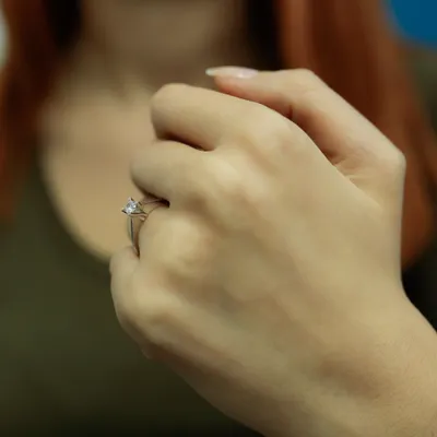 Produktbild von 0,27 Carat Diamant Solitär Ring Antragsring 14 Karat Weißgold