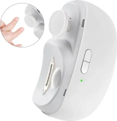 Produktbild von Nagelknipser 2-in-1 Elektrischer Nagelknipser & -Polierer,Leiser Trimmer mit Licht und integriertem Auffangbehälter, Perfekt für Zuhause und unterwegs