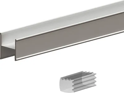 Produktbild von SLID'UP 280 Set H-Profil, 200 cm, für 18 mm Türstärke, silber