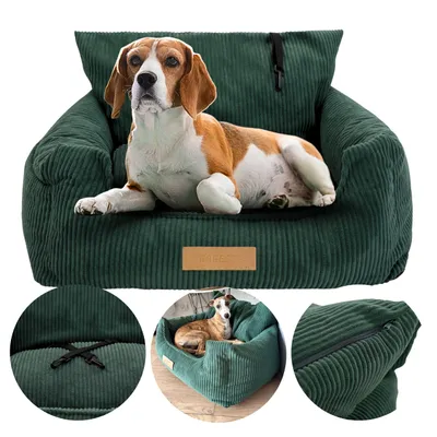 Produktbild von Dogeste Autositz Mittelgroße Hunde Rückbank mit Leine, Hundeautositz, Hundekorb Auto, Hundetransporter, Autobett, Hundebett XXL