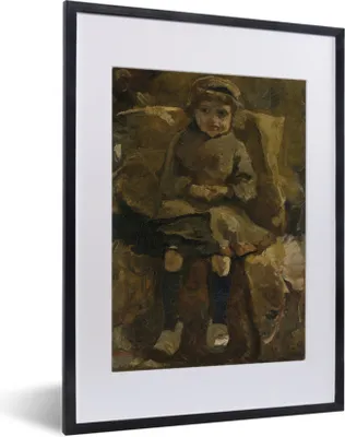 Produktbild von MuchoWow® MuchoWow® Gerahmtes Poster Die Holzschuhe - Gemälde von George Hendrik Breitner 30x40 cm - Poster mit zchwarzem Bilderrahmen - Wandposter Schlafzimmer