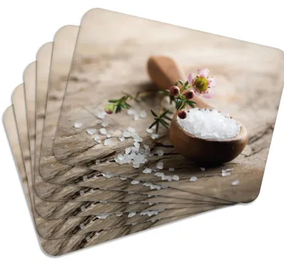 Produktbild von MG Design Set aus 6 Kork-Platzsets - Salt 2 - 30 x 40 cm - hitzebeständig & abwischbar, mit Korkrückseite