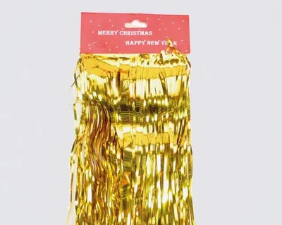 Produktbild von Lametta Folienstreifen gold 47cm zur Deko