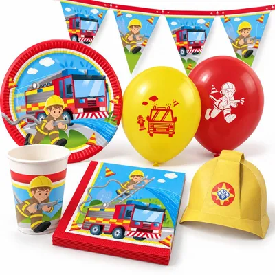 Produktbild von Feuerwehr Deko Kindergeburtstag Partyset