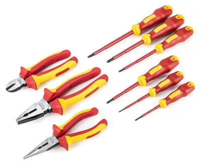 Productafbeelding van Geïsoleerde schroevendraaiers- en tangenset SATA, 9-delig, modelnummer ST09262U