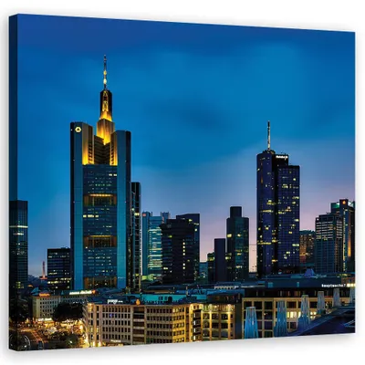 Produktbild von Leinwandbild städte & architektur - blau 30x30 cm Feeby blau wandbild bereit zum aufhängen