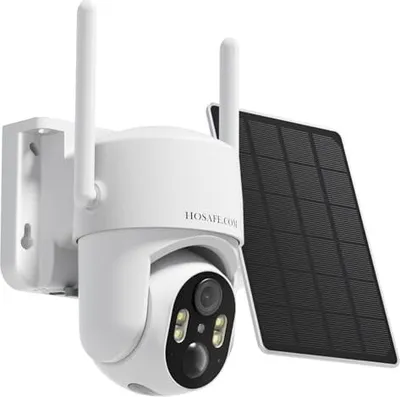 Produktbild von Solarüberwachungskamera im Freien, 360 ° PTZ WiFi, 2K 3MP-Kamera-Spotlight, Farb Nachtsicht, PIR-Sensor, 2-Wege-Audio