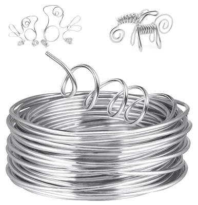 Produktbild von 9-Gauge Aluminium-Basteldraht - 3 mm, 15 m. Biegsamer Aluminiumdraht