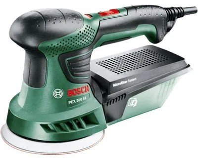 Produktbild von Exzenterschleifer, BOSCH PEX 300 AE, 270W, Kabellos, Inkl. 25 Schleifblätter + 1 Weicher Schleifteller