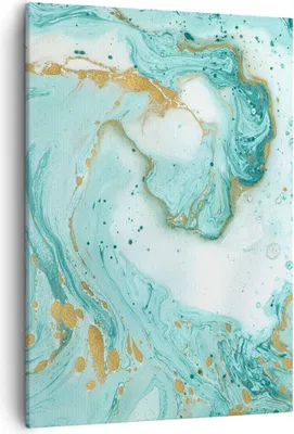 Produktbild von Bild auf Leinwand - Leinwandbild - Einteilig - Abstraktion blau Wasser modern - 50x70cm - Wand Bild - Wanddeko - Wandbilder - Leinwanddruck - Wanddekoration - Leinwand bilder - Wandbild - PA50x70-2937