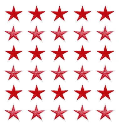 Productafbeelding van Stickers om op te strijken - Geborduurde patches - 30 stuks - 5,9 cm - Rood