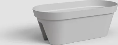 Obrázek produktu pro Artevasi Truhlík CAPRI, na zábradlí, 60 cm, plast, světle šedá