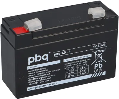 Produktbild von Blei Akku 4 Volt 3,5 Ah kompatibel Halo4 Eisemann HS10 074550 Acculux SL5 SL6