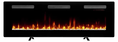 Produktbild von Dimplex Sierra Optiflame TV Medien Wand Kamin, 60″/152,4 cm, Wandmontage, Wandeinbau oder freistehend mit Standfüßen, 7 Flammenfarben, 3 verschiedene Dekorationen, Cool-Touch-Glas, 1,6 kW HeizLüfter