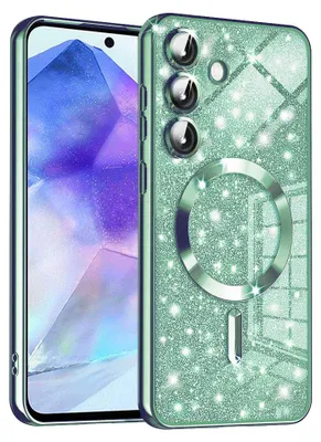 Obrázok produktu pre Techsuit Luxury Glitter MagSafe puzdro pre Samsung Galaxy A55 5G – svetlozelené