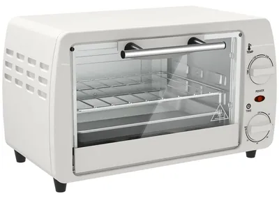 Productafbeelding van Mini-oven, 10 liter, 750W, tot 230°C, timer tot 60 minuten, bakplaat en rooster, afmetingen 36,5x26x22cm (crèmekleurig)