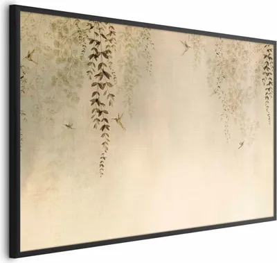 Produktbild von Posterpapier Poster - Beige Hummingbirds 30x21 cm Blätter e-C-10068-ao-a
