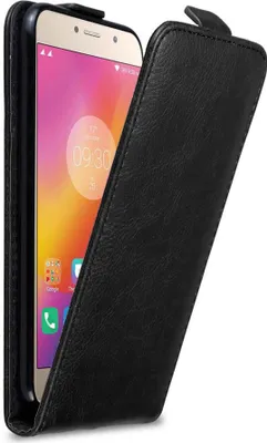 Produktbild von Cadorabo Hülle für Lenovo P2 Schutz Hülle in Schwarz Flip Etui Handyhülle Case Cover