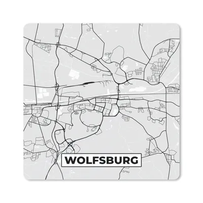 Produktbild von MuchoWow® Mauspad Mousepad Karte - Wolfsburg - Karte - Deutschland 30x30 cm - Mousepads - Maus Mat - Pad - Mausunterlage - Gaming