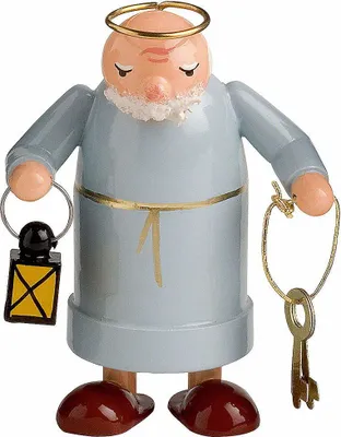 Produktbild von Miniaturfigur Petrus mit Himmelschlüssel BxTxH= 5x3,5x7cm NEU