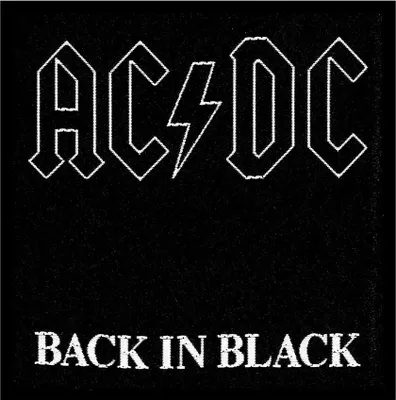 Produktbild von AC/DC Back in Black Aufnäher zum Aufnähen
