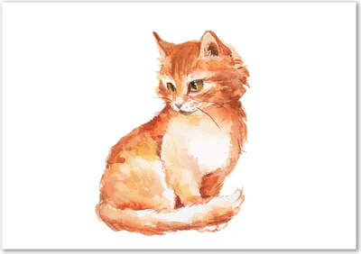 Produktbild von Tulup® Leinwandbild - 100x70 cm - Wandkunst - Drucke auf Leinwand - Leinwanddruck  - Tiere - Orange - Rote Katze