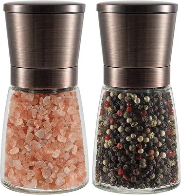 Produktbild von Famanu Salz- und Pfeffermühlen Set - Keramischer Mahlmechanismus - Einstellbare Grobheit