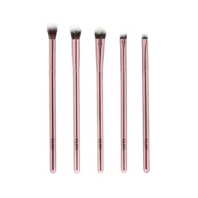 Zdjęcie produktu dla Glov Pędzle do makijażu oczu Pink, 5 sztuk