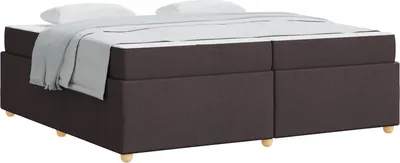Produktbild von vidaXL Bettrahmen mit Matratze Dunkelbraun 200 x 200 cm Stoff