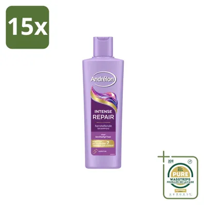 Productafbeelding van 15 x Andrélon Intense Repair Shampoo - 250 ml - Voorraadverpakking - 15 stuks