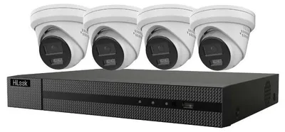 Immagine prodotto di HiLook, alimentato da HIKVISION. Kit torretta intelligente ibrida 4K. 2TB / 1x NVR-108MH-C/8P / 4x IPC-T280HA-LUF