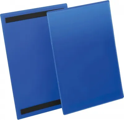 Produktbild von DURABLE Kennzeichnungstasche, magnetisch, blau/transparent, 210x297mm, 50/VE