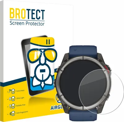 Produktbild von BROTECT Schutzglas für Garmin quatix 8 (51 mm) Schutzfolie Panzer Folie Glas Display Schutz klar