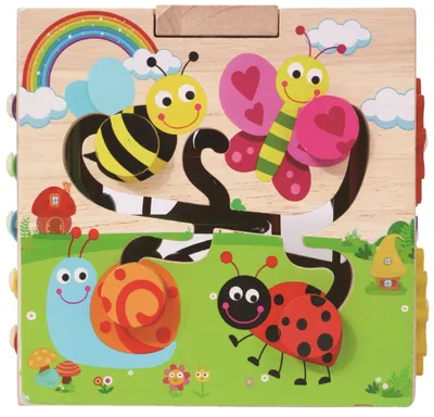 Obrázok produktu pre 2Kids Toys: Motorická kocka s labyrintom, motív: Veselé zvieratká