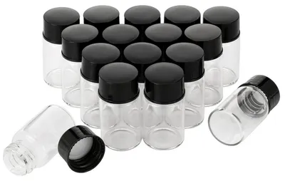 24er-Pack 7 ml Klarglas-Probenfläschchen mit Schraubdeckel