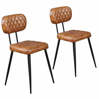 Produktbild von Stühle 2er Set Esszimmerstühle Lederstuhl