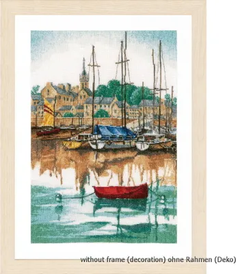 Produktbild von Lanarte Kreuzstich-Set „Idyll im Hafen bei Sonnenaufgang“, Zählvorlage