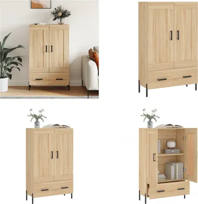 Immagine prodotto di vidaXL Credenza Sonoma rovere 69,5x31x115 cm materiale a base di legno - Credenza - Credenze - Credenza - Armadio